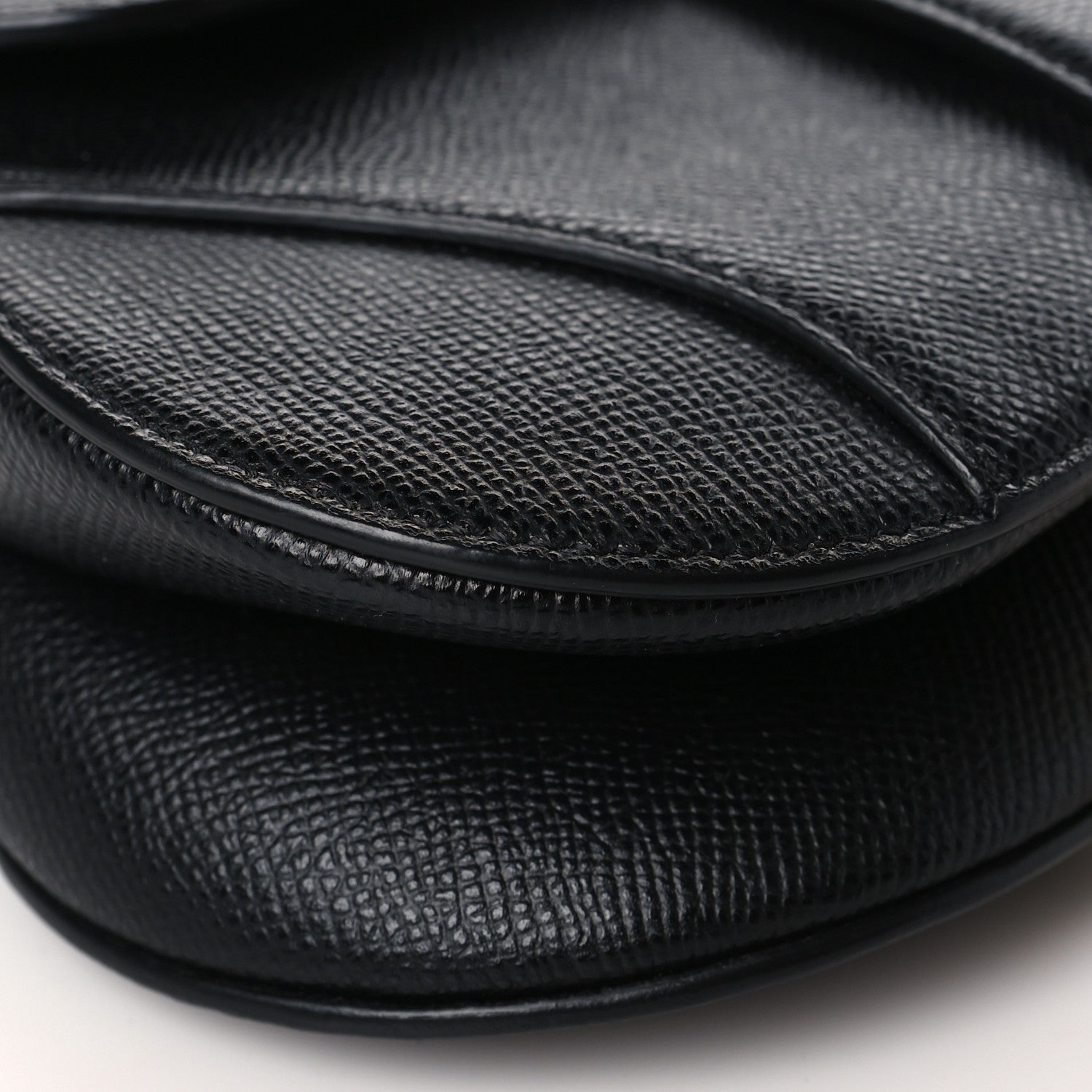 Christian Dior Grained Calfskin Mini Saddle Bag Black 7 of 8