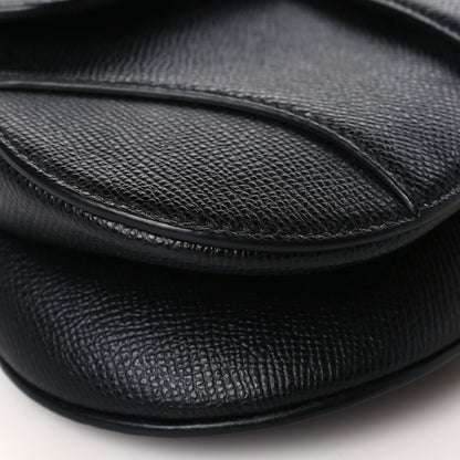 Christian Dior Grained Calfskin Mini Saddle Bag Black 7 of 8