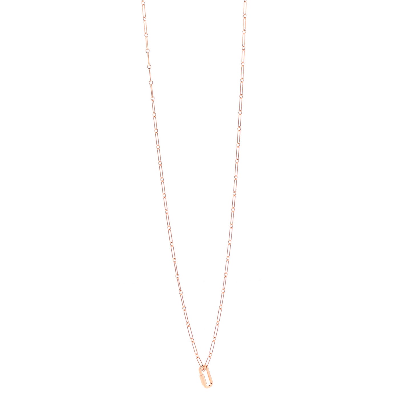 Permabrass Curiosite Long Necklace Rose Gold