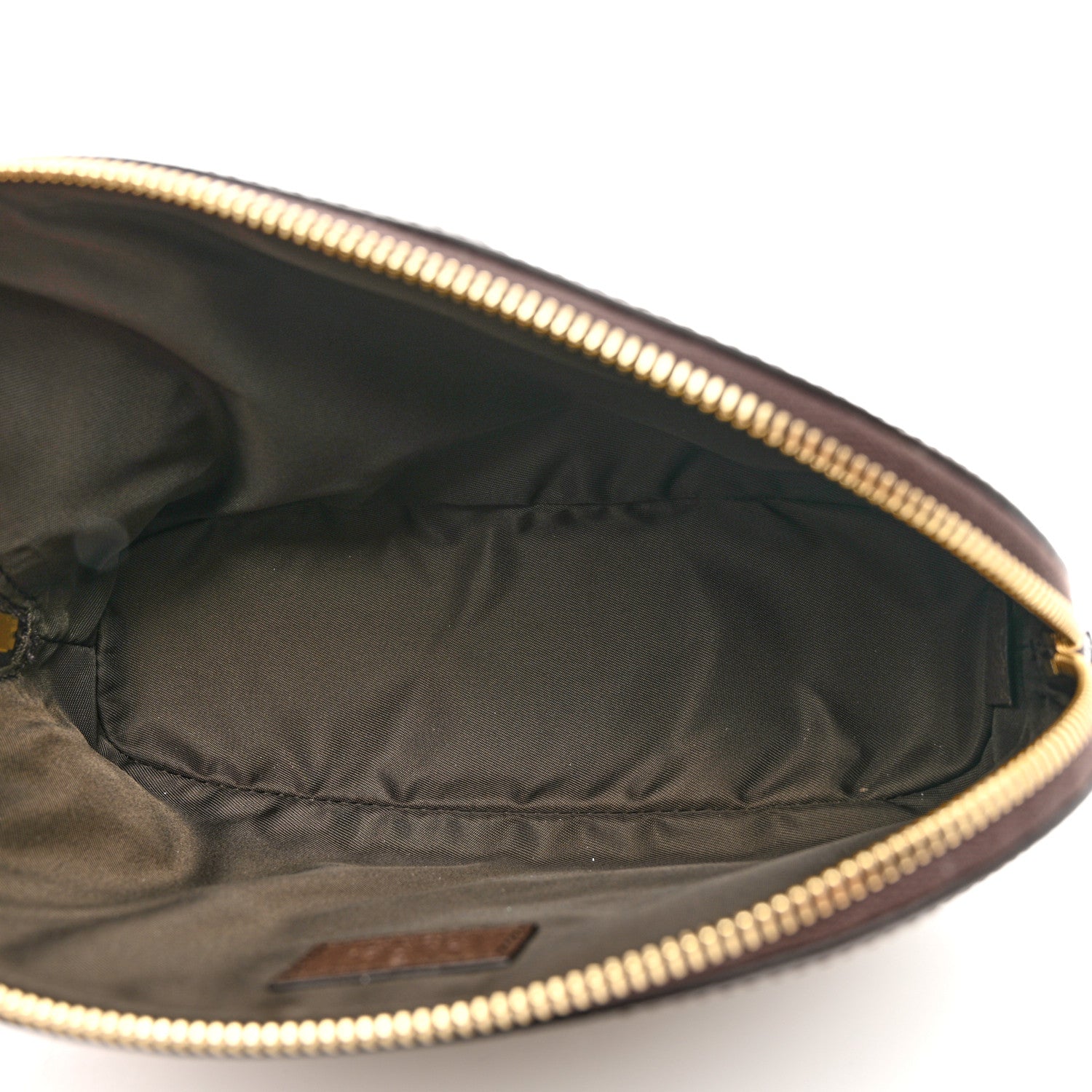 Gucci GG Supreme Monogram Textured Calfskin Web Large Ophidia Cosmetic Case Beige Ebony New Acero 5 of 7