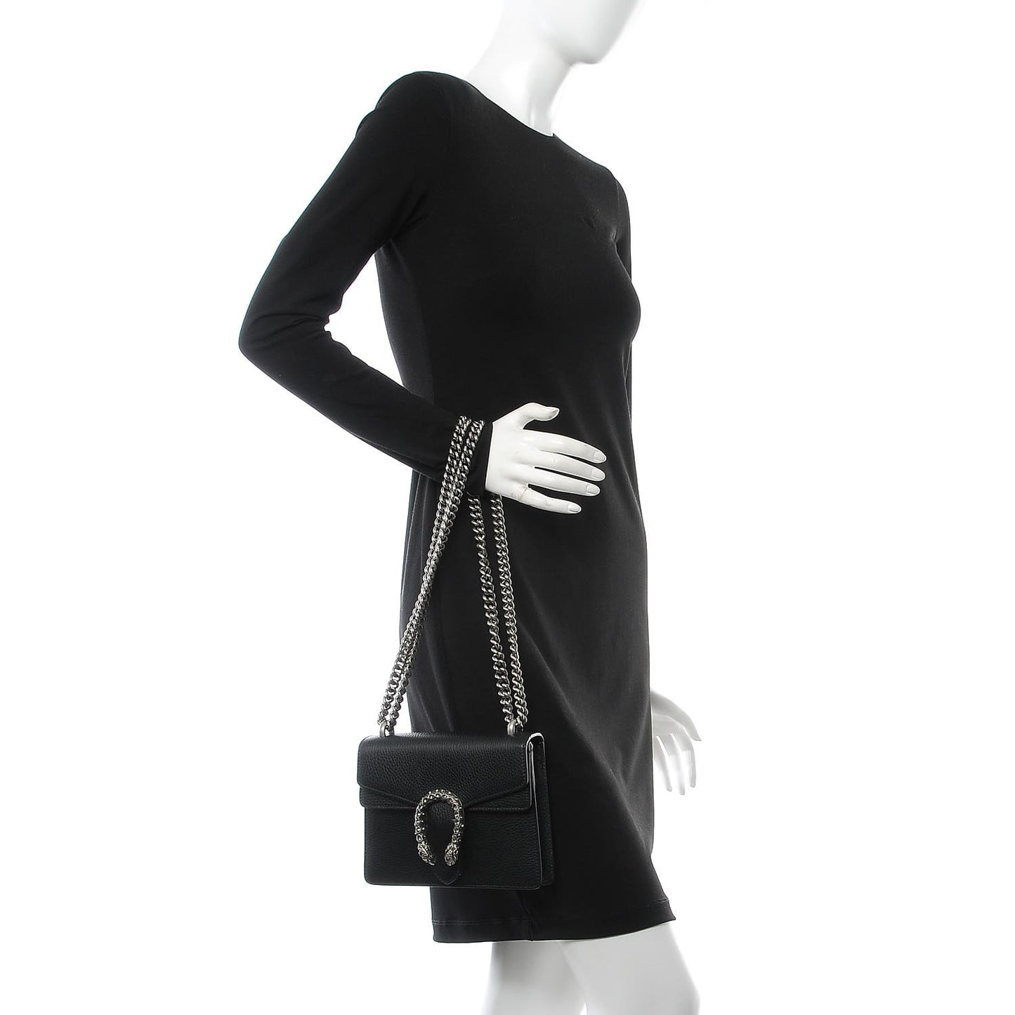 Calfskin Mini Dionysus Shoulder Bag Black