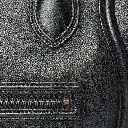Celine Drummed Calfskin Mini Luggage Black 13 of 13