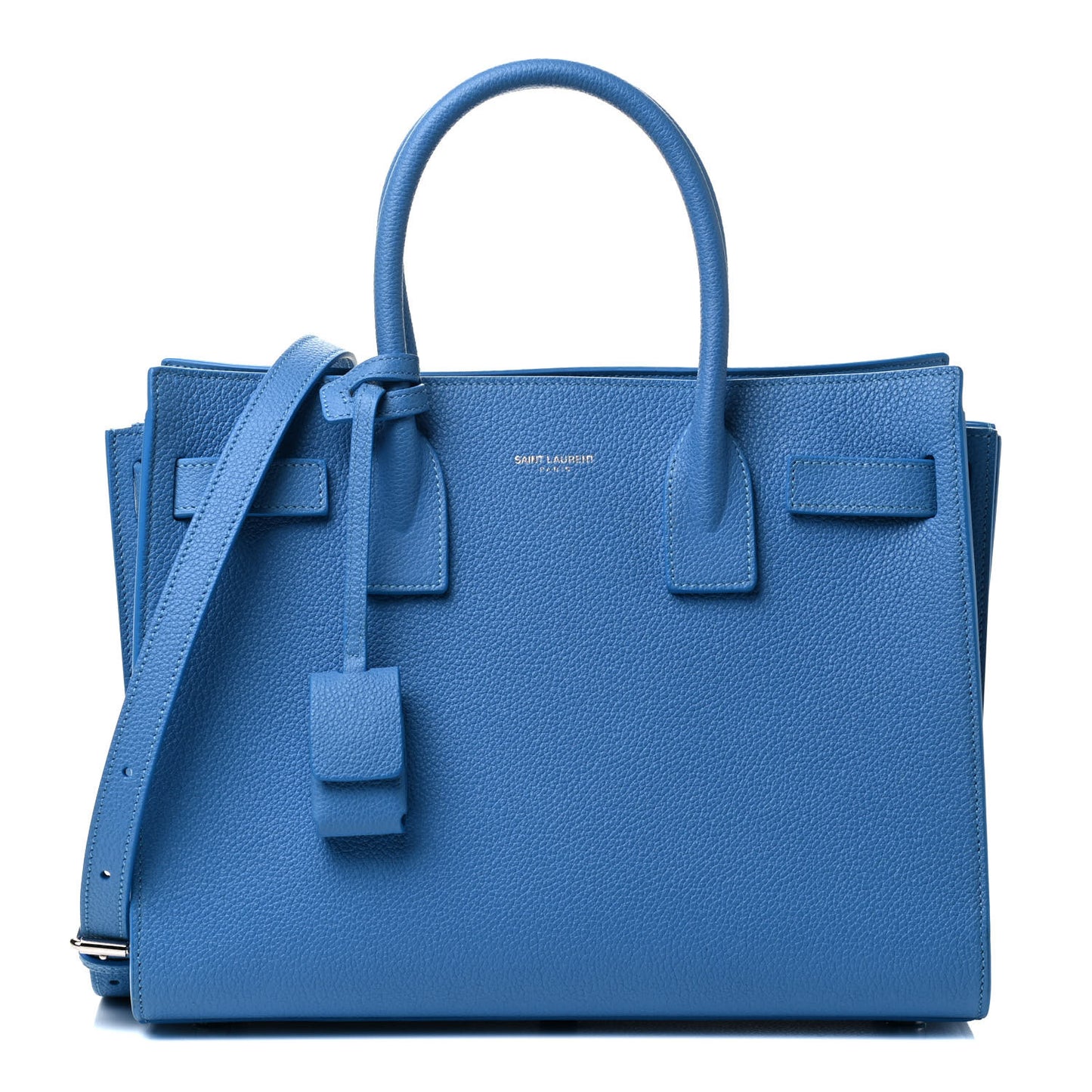 Grained Calfskin Baby Sac De Jour Blue Clair