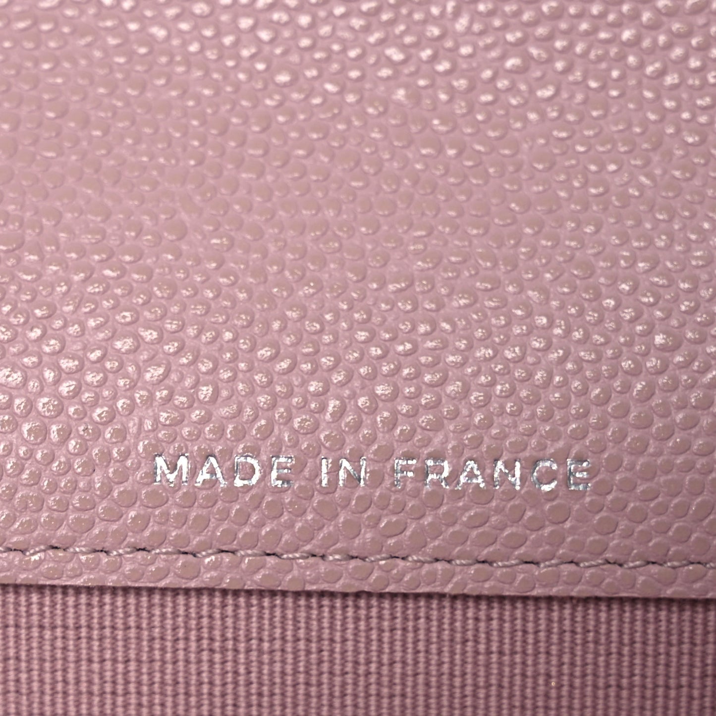 Caviar Quilted Flap Card Holder Wallet Light Pink
