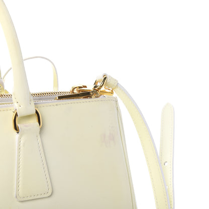 Prada Saffiano Vernice Medium Galleria Double Zip Tote Bianco 18 of 22