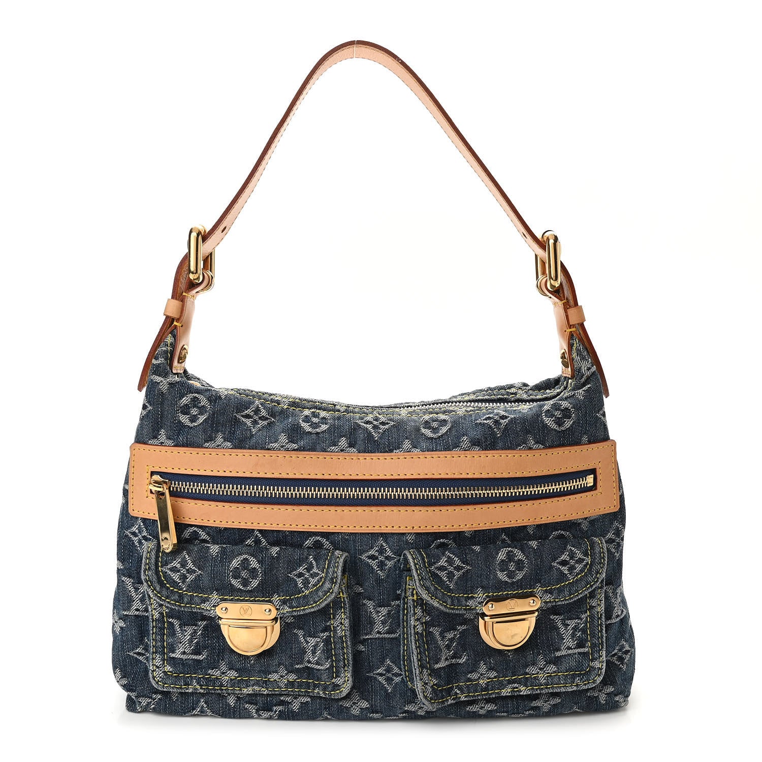Louis Vuitton Monogram Denim Baggy PM Blue 1 of 9