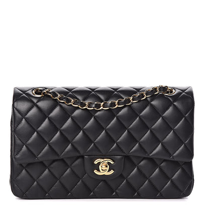 Chanel Lambskin Quilted Medium Double Flap Black 1 of 16