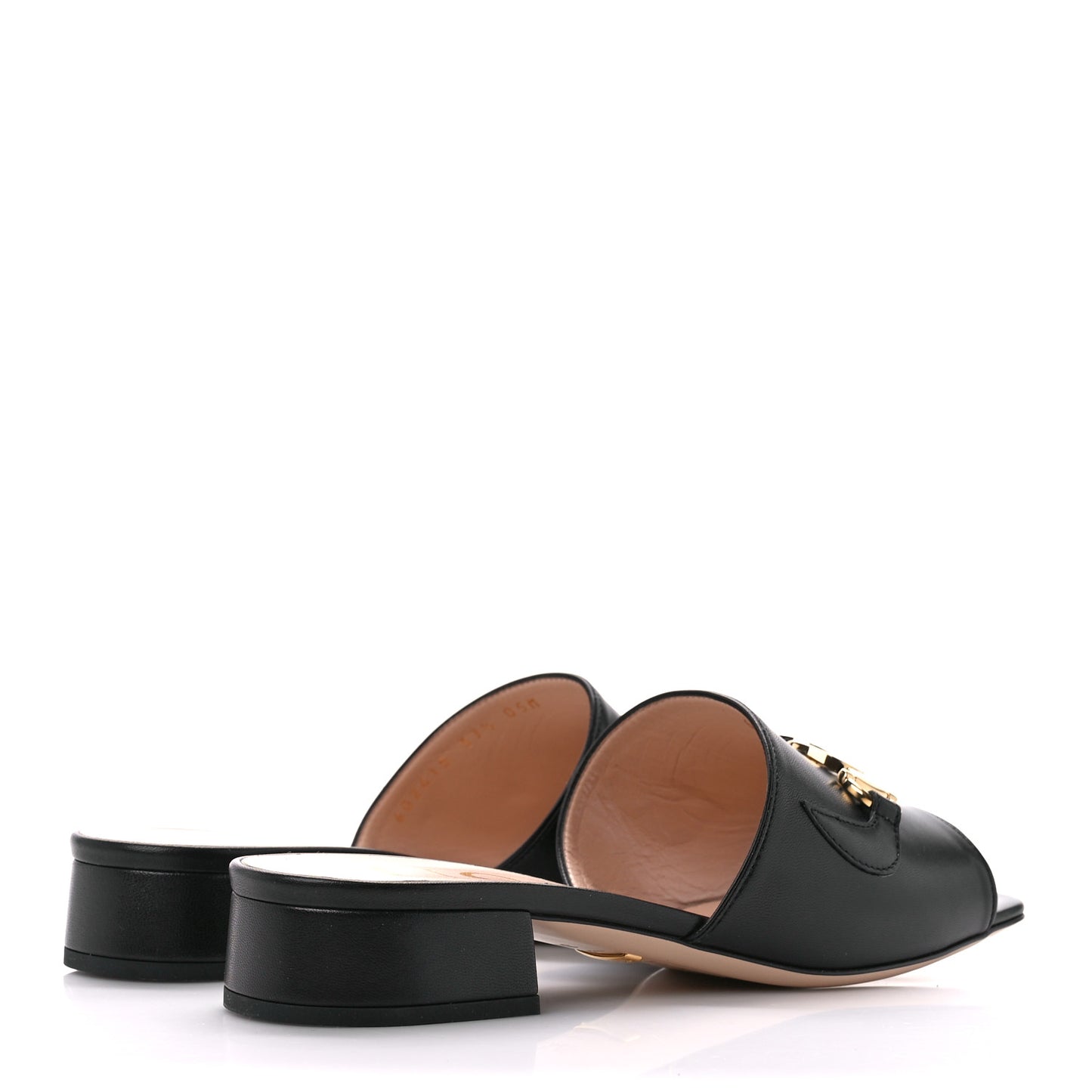 Malaga Kid Zumi Mid Heel Slide Sandals 37.5 Black