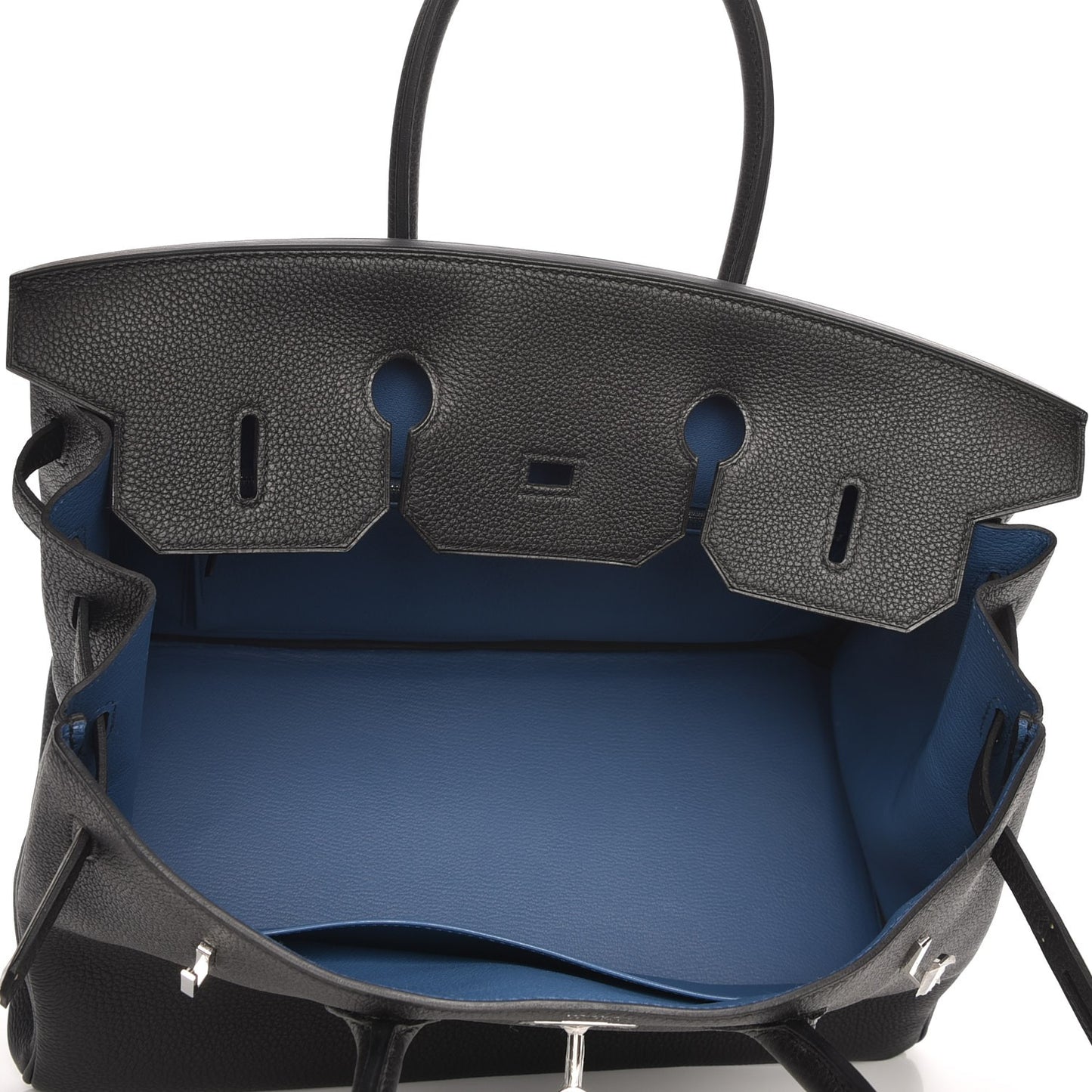 Togo Birkin 35 Black Bleu Agate