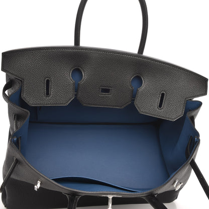 Hermes Togo Birkin 35 Black Bleu Agate 27 of 30