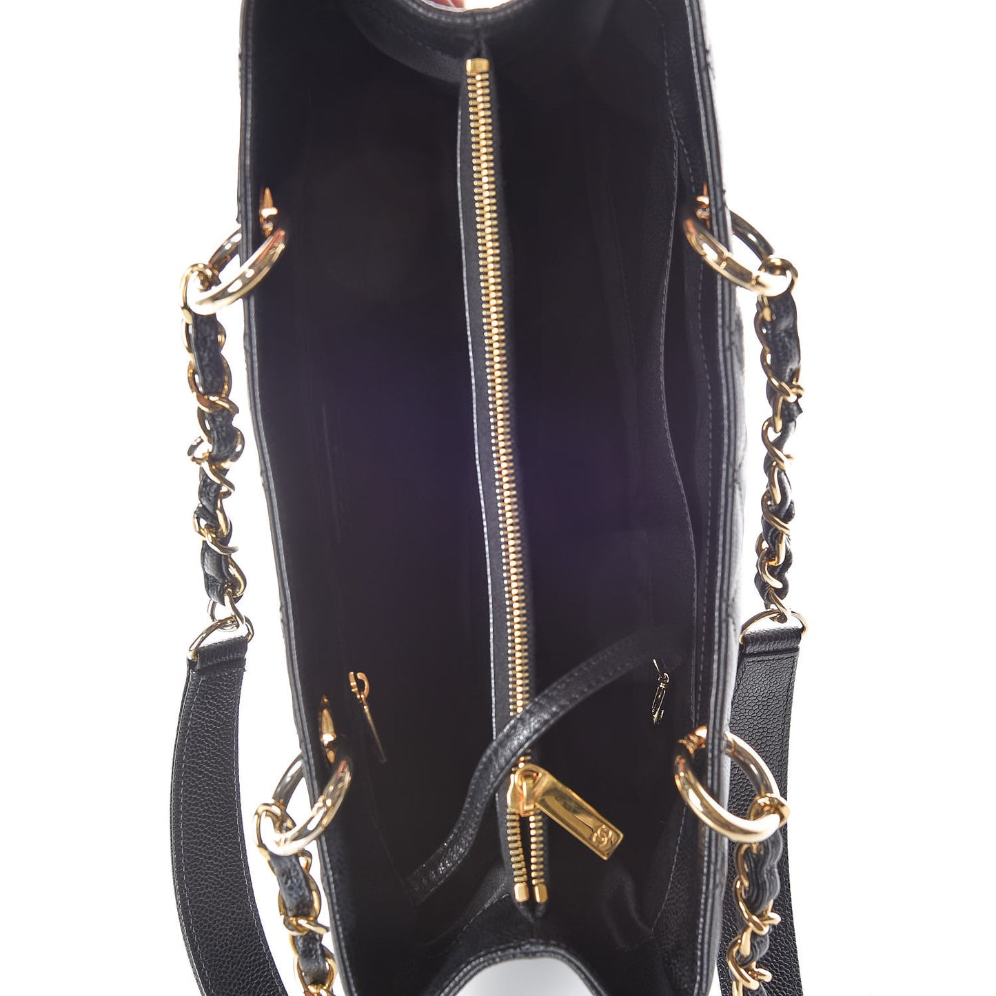 Caviar Quilted Grand Shopping Tote GST Black