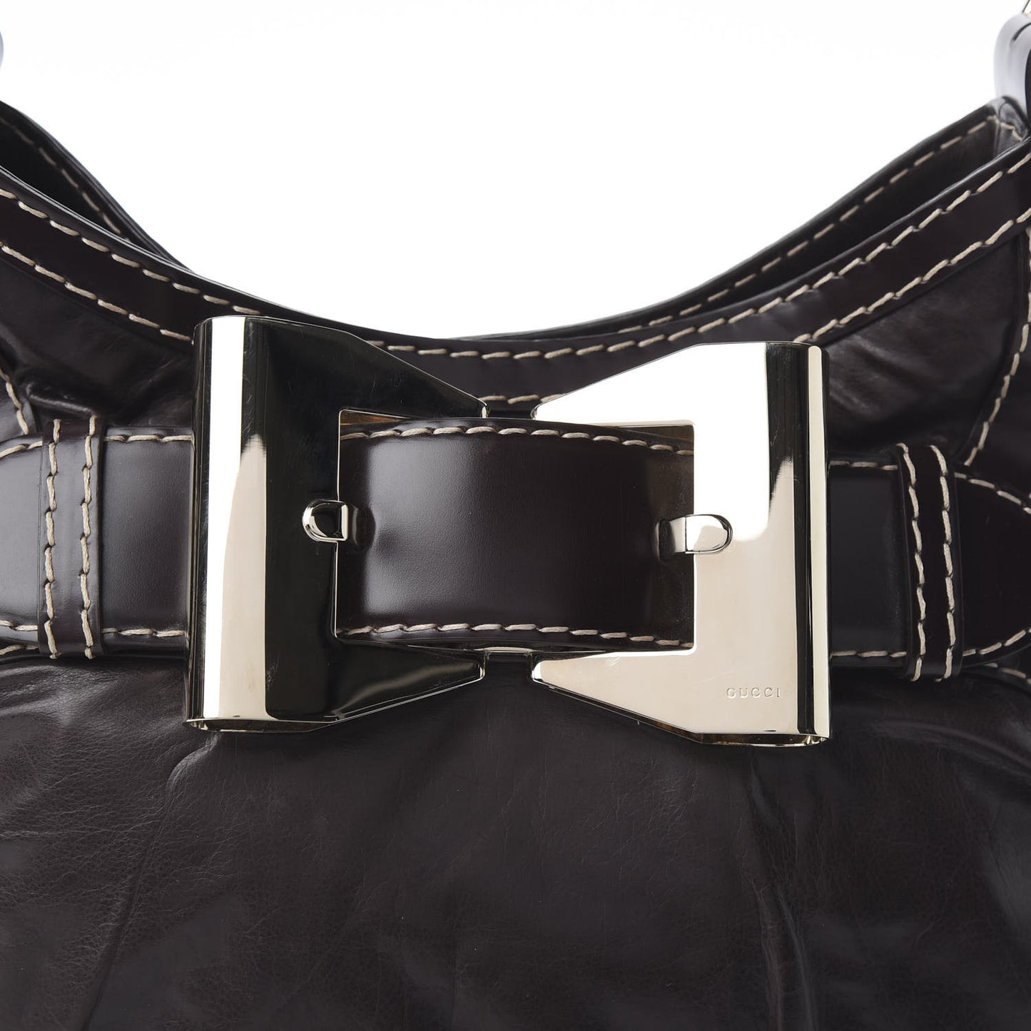 Calfskin Queen Bow Hobo Brown