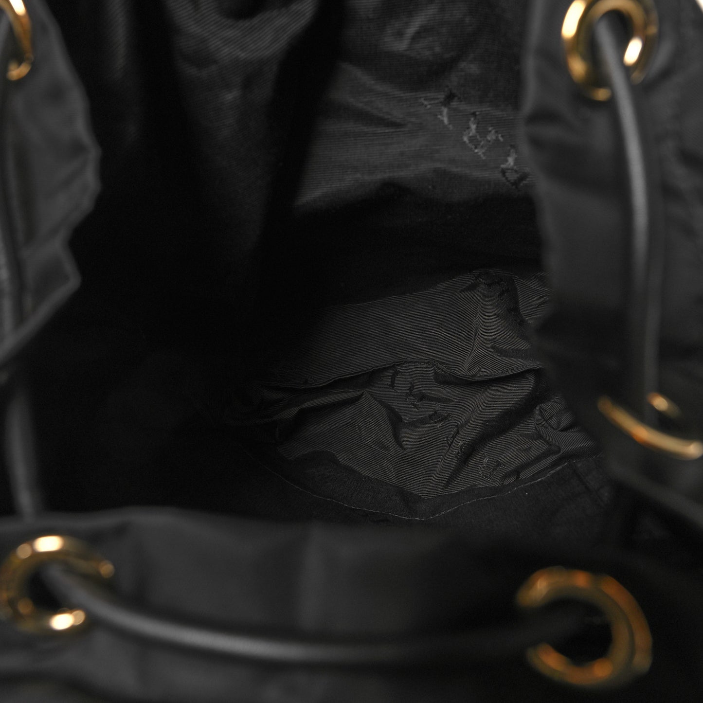 Nylon Medium Rucksack Backpack Black