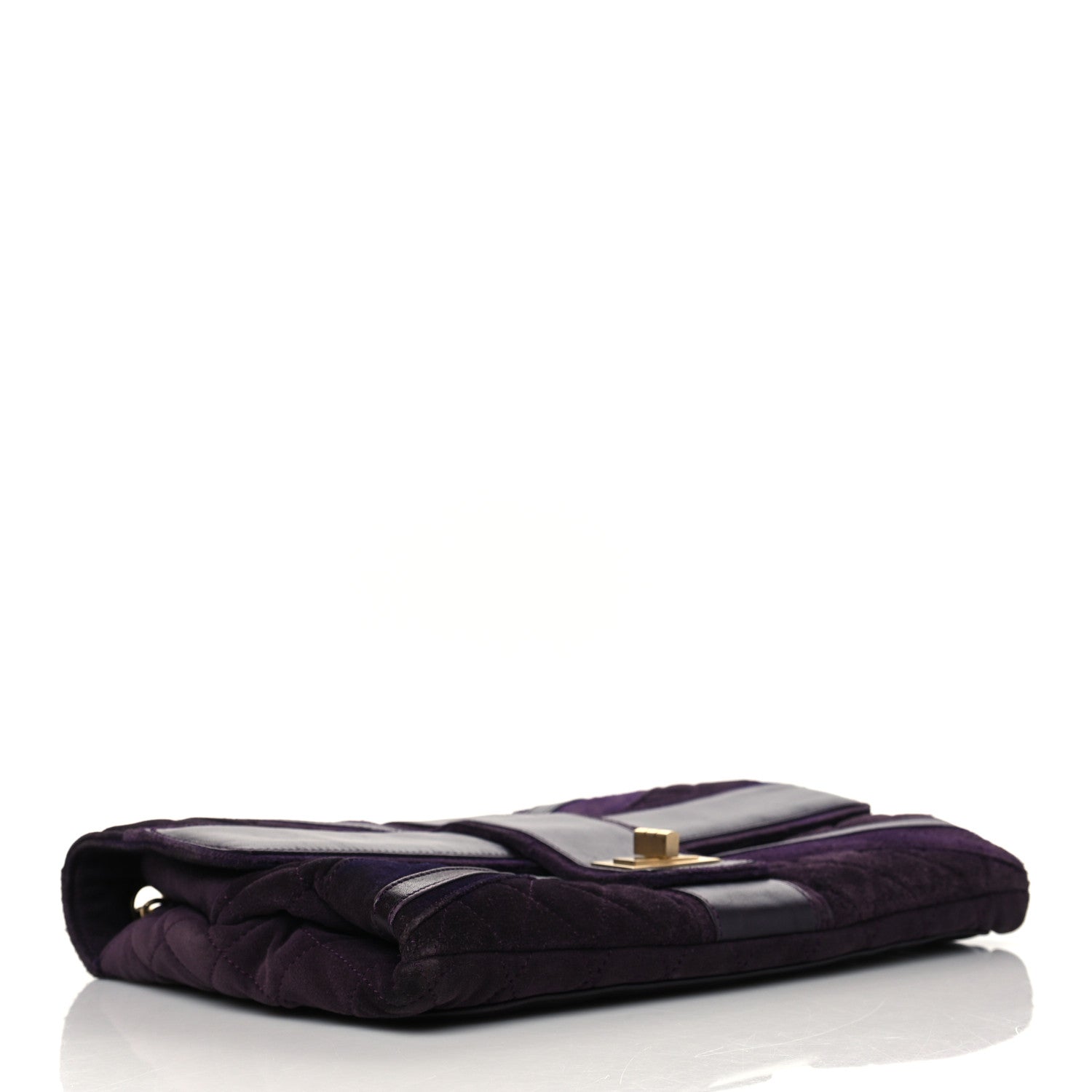 Chanel Suede Union Jack Jumbo Mademoiselle Flap Purple 4 of 13