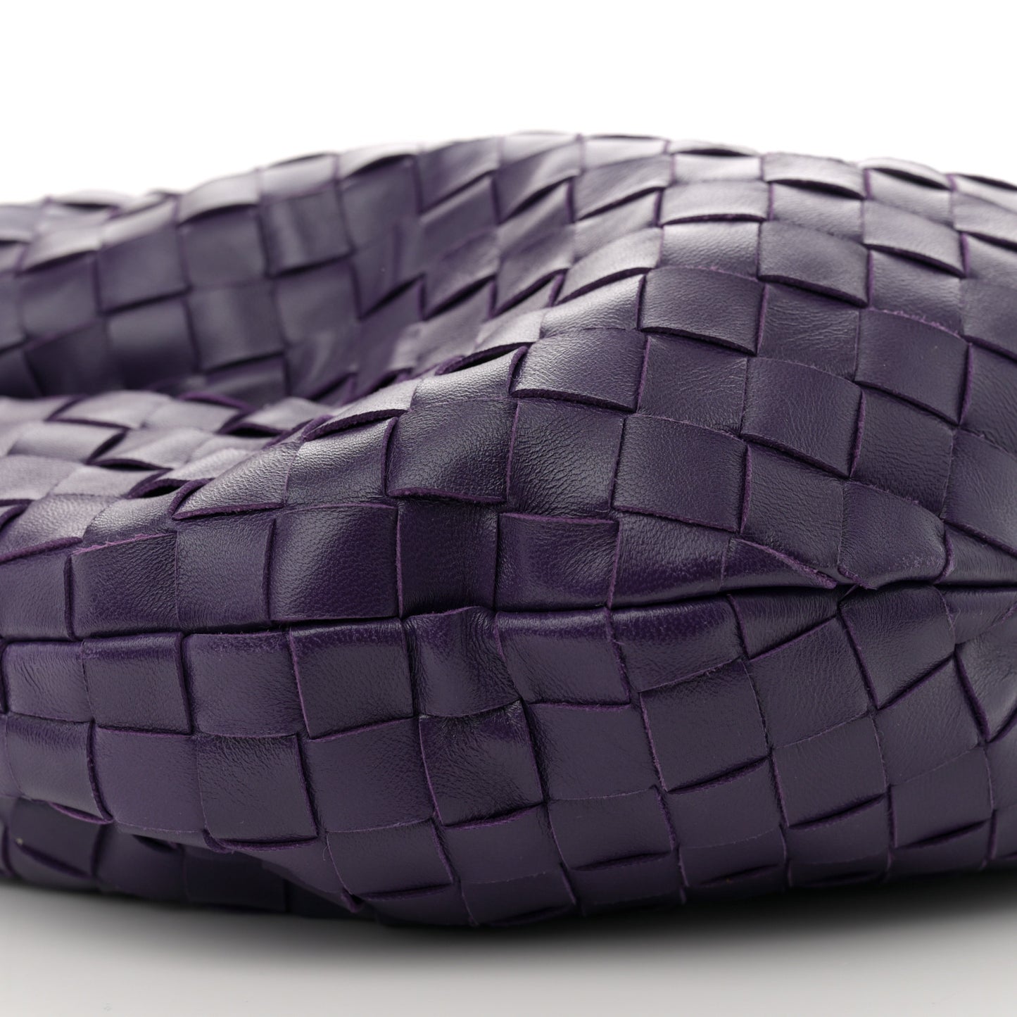 Nappa Intrecciato Teen Jodie Hobo Eggplant