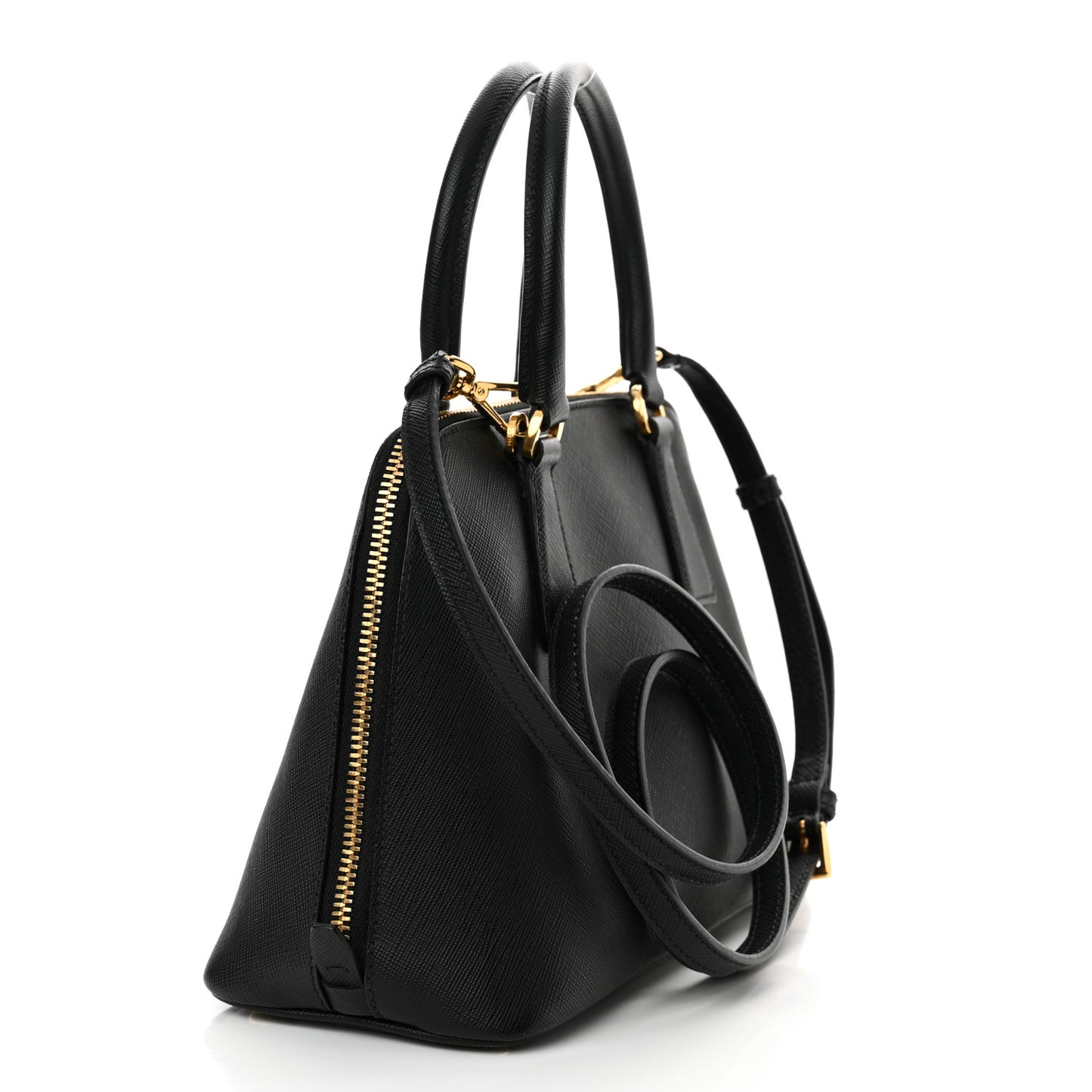 Saffiano Lux Small Promenade Tote Black
