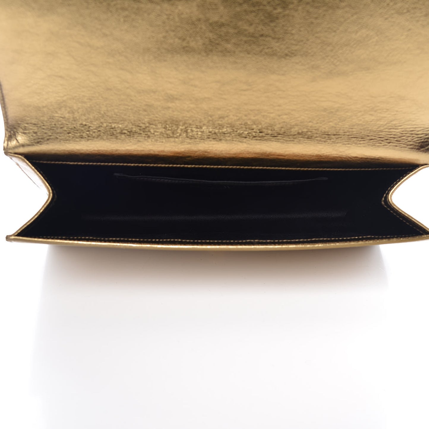 Metallic Calfskin Monogram Large Belle De Jour Clutch Gold