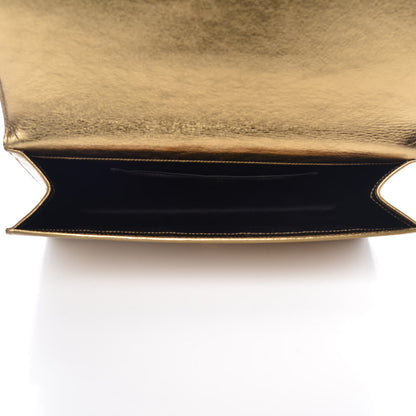 Saint Laurent Metallic Calfskin Monogram Large Belle De Jour Clutch Gold 5 of 10
