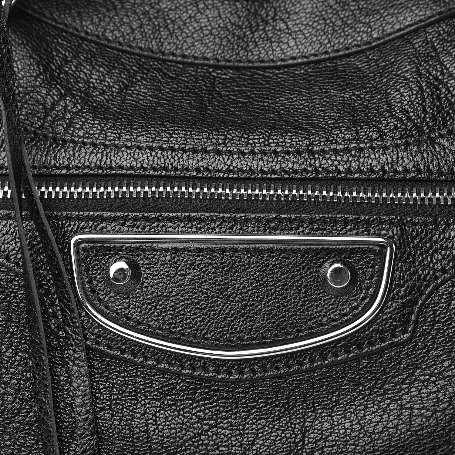 Balenciaga Chevre Silver Metallic Edge Hardware Velo Black 10 of 10