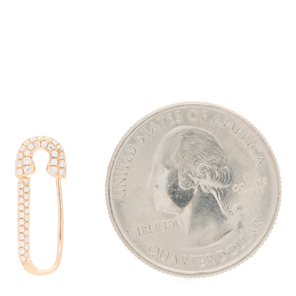 Anita Ko 18K Rose Gold Diamond Mini Safety Pin Earring 2 of 5