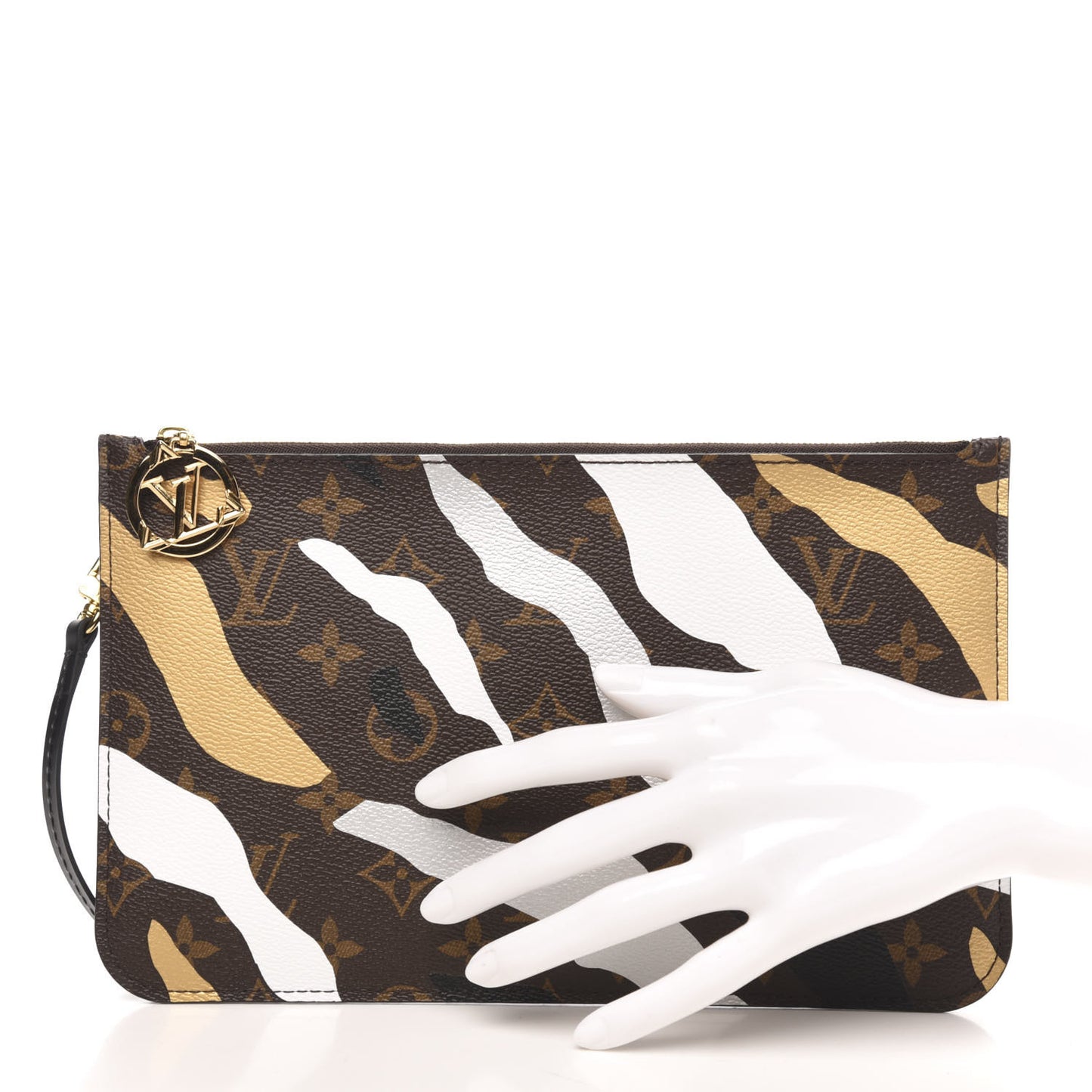 X LOL Monogram Neverfull MM GM Pochette Gold Silver