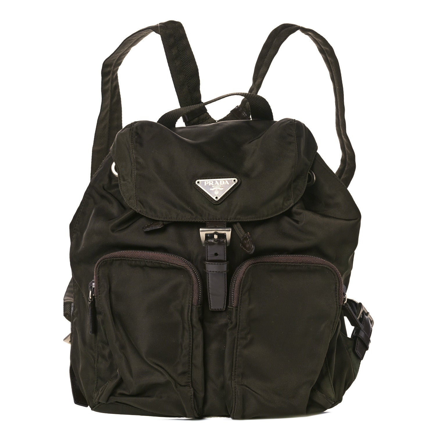 Prada Nylon Vela Backpack Green 1 of 12