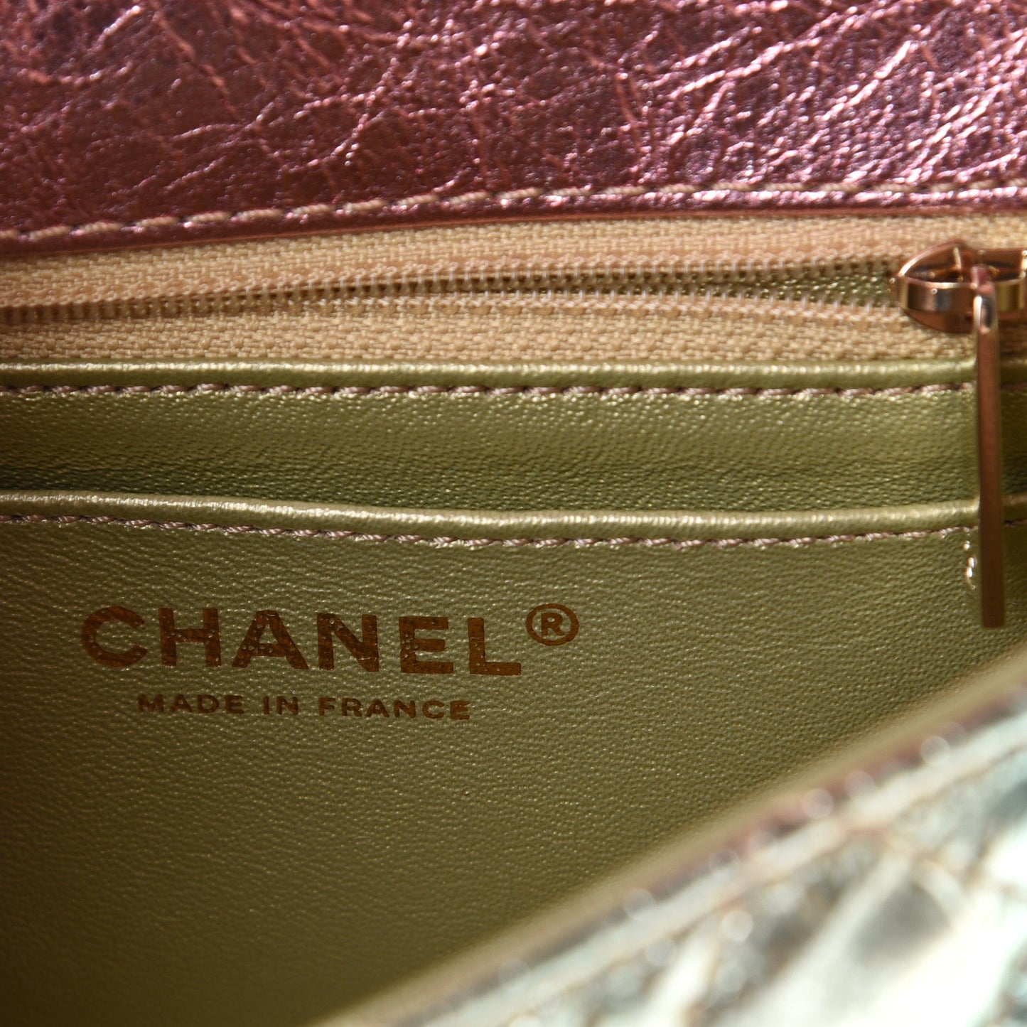 Metallic Goatskin Quilted Mini 2.55 Reissue Flap Multicolor