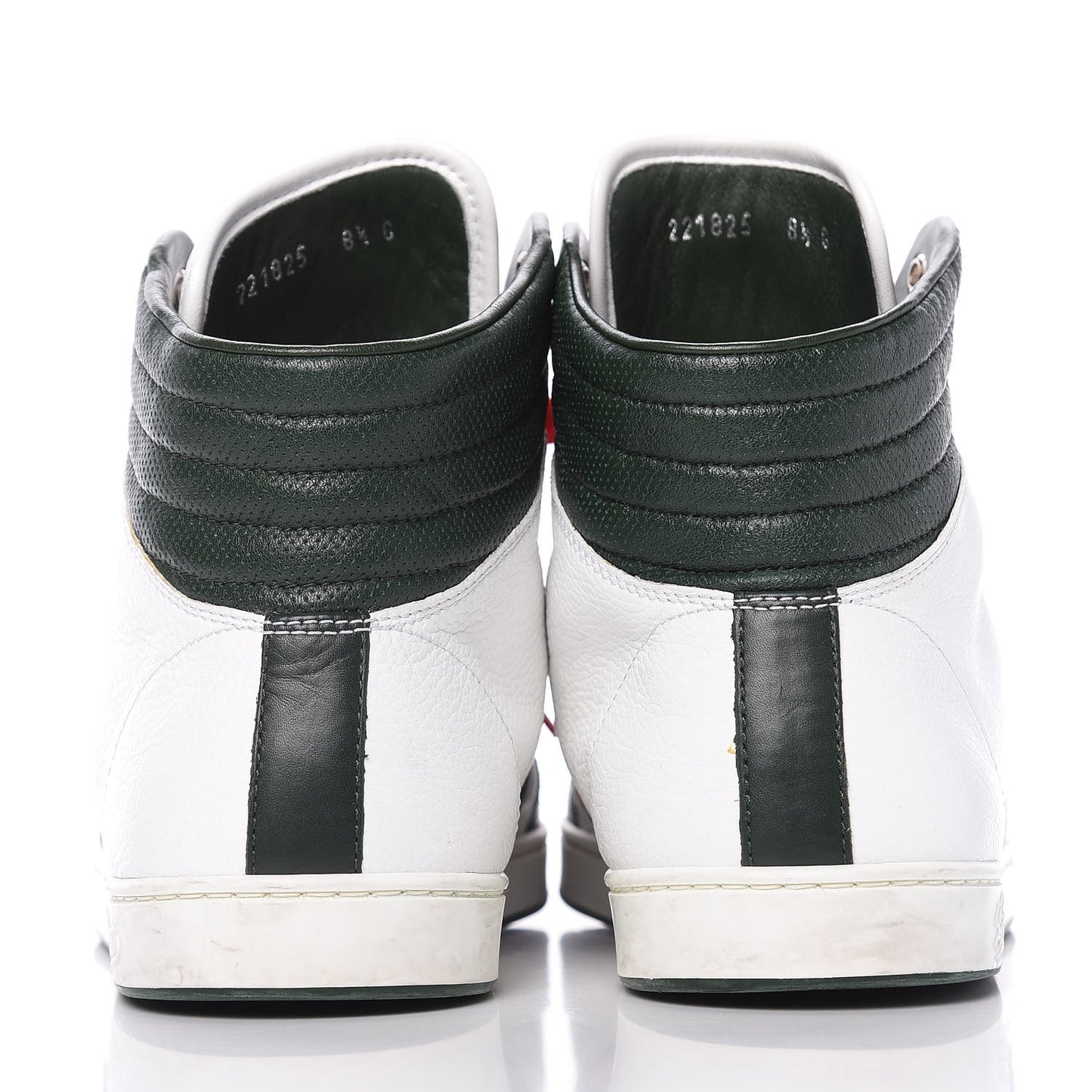 Calfskin Web Coda High Top Sneakers 8.5 White