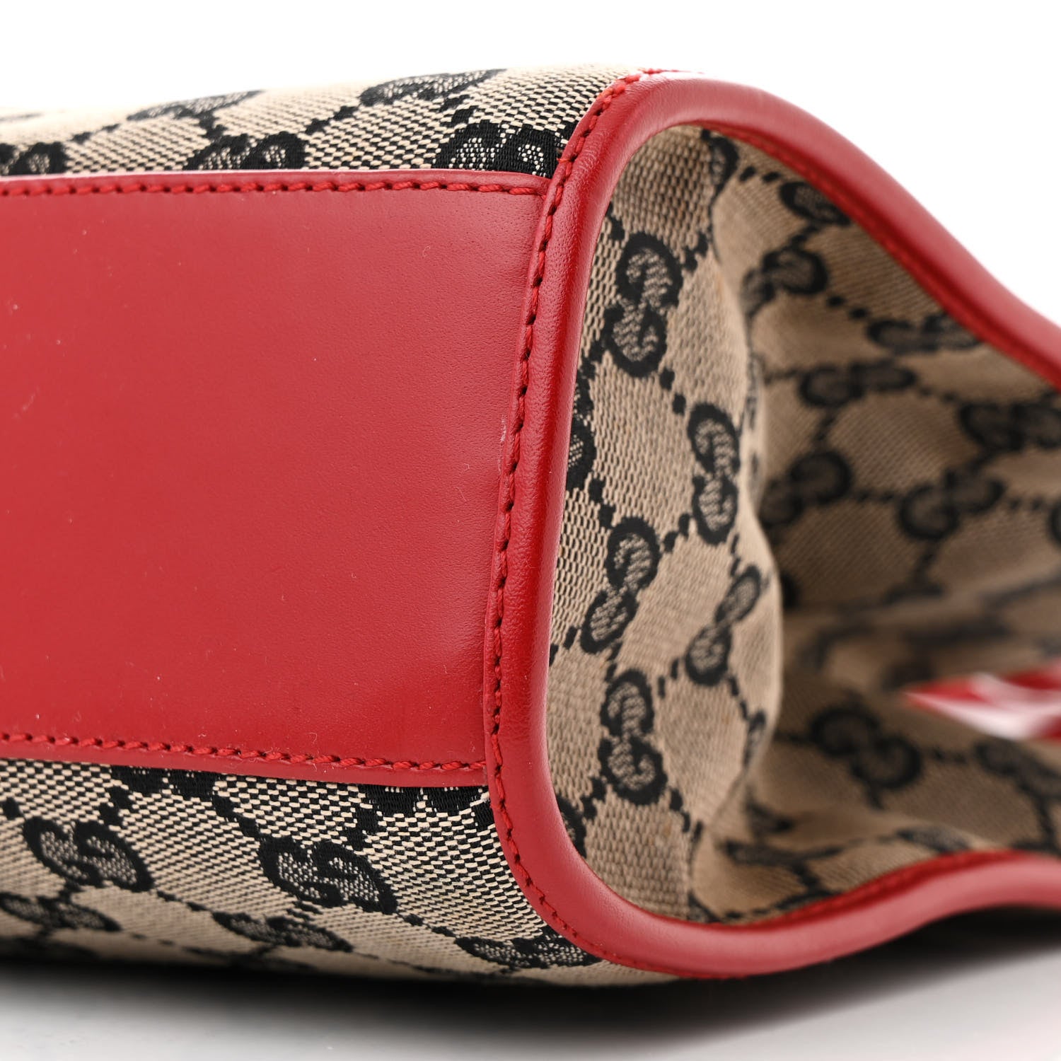 Gucci Monogram Small Bardot Shoulder Bag Red 10 of 13