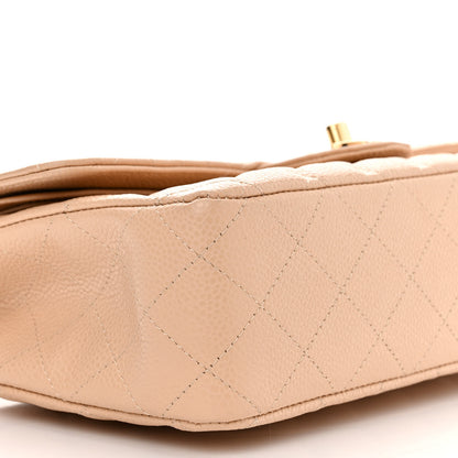 Chanel Caviar Quilted Medium Double Flap Beige 9 of 10
