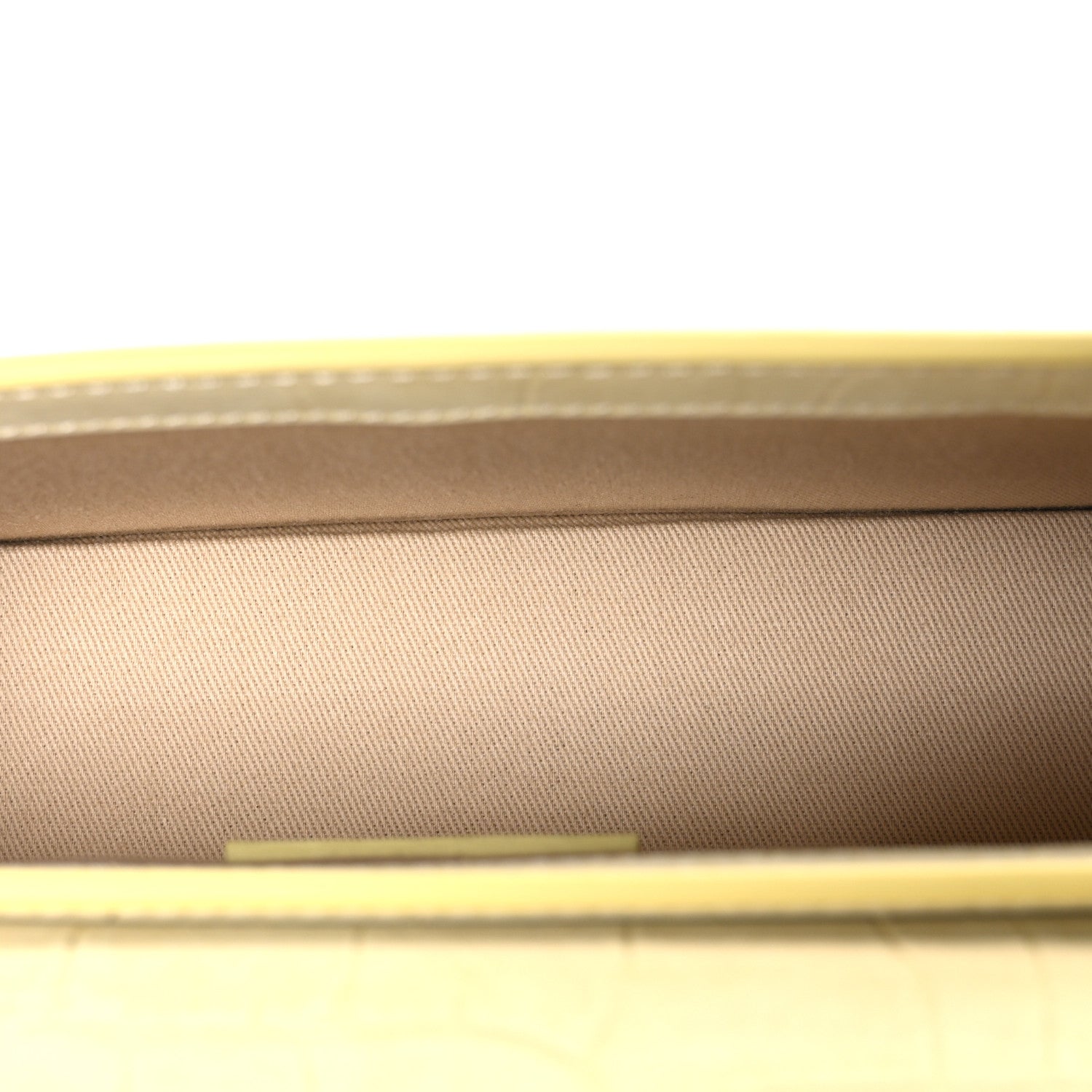 Jacquemus Nubuck Crocodile Embossed Le Chiquito Long Light Yellow 5 of 9