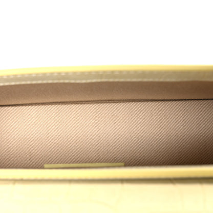 Jacquemus Nubuck Crocodile Embossed Le Chiquito Long Light Yellow 5 of 9