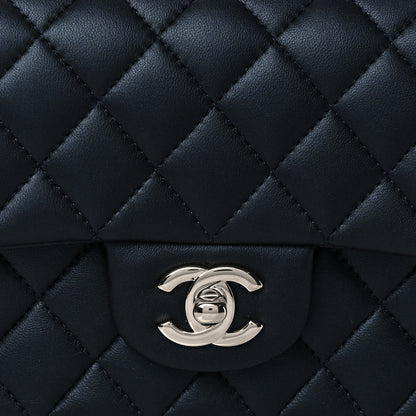 Chanel Lambskin Quilted Mini Top Handle Rectangular Flap Navy Blue 8 of 10