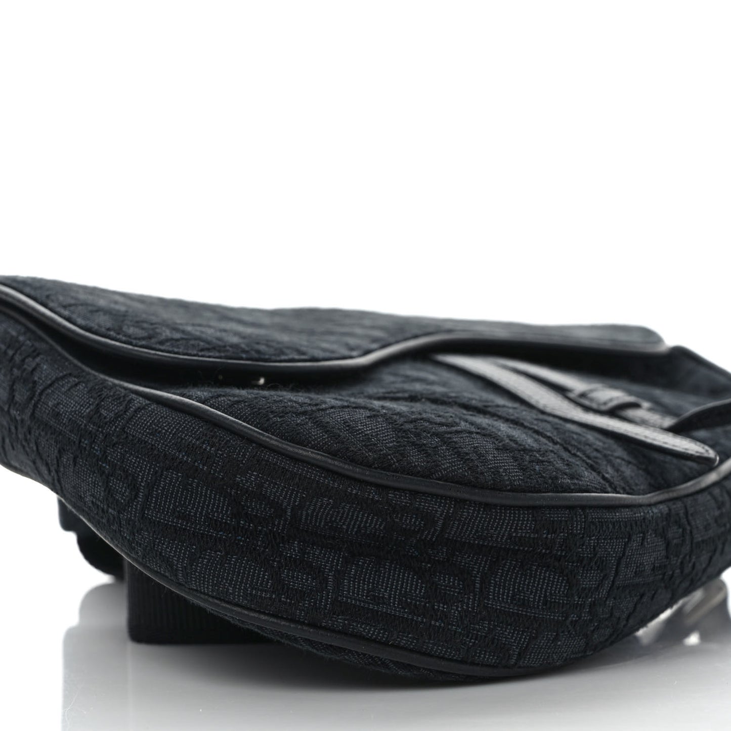 Oblique Mens Saddle Bag Black Blue