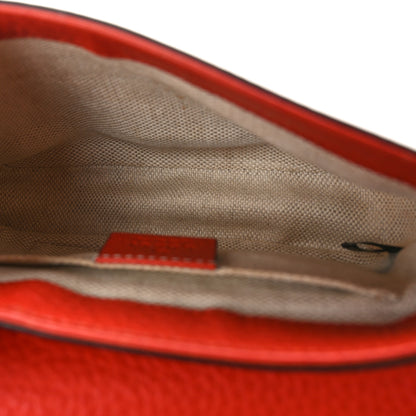 Gucci Pebbled Calfskin Small Soho Flap Crossbody Red 5 of 9