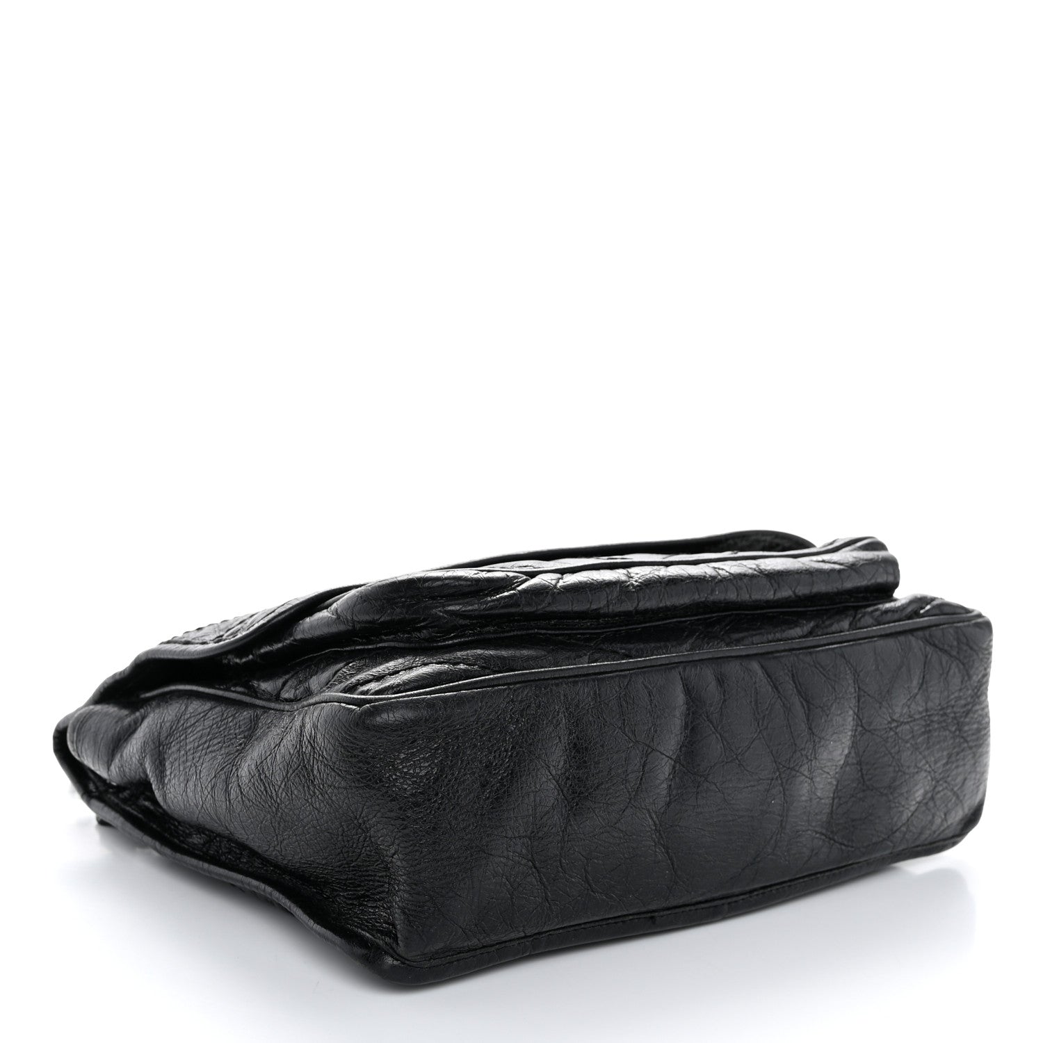 Saint Laurent Crinkled Calfskin Matelasse Monogram Medium Niki Chain Satchel Black 4 of 10