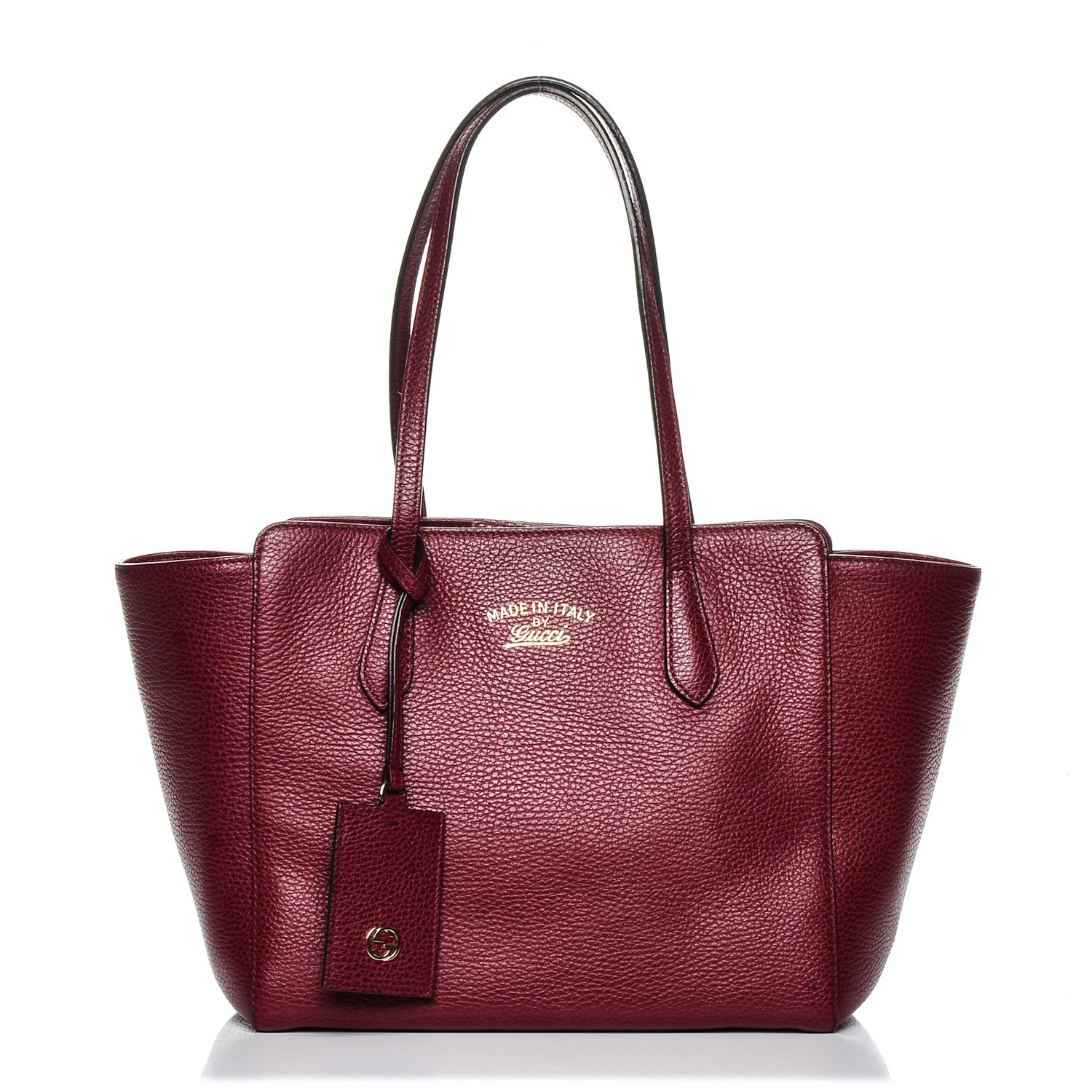 Gucci Dollar Calfskin Small Swing Tote Raspberry 1 of 9