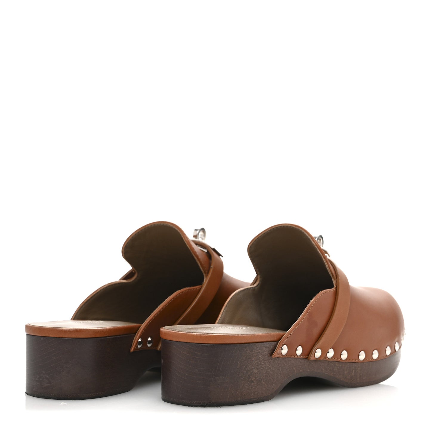 Heritage Calfskin Carlotta Mules 35 Naturel