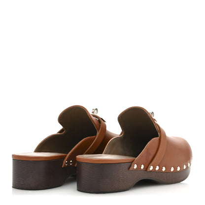 Hermes Heritage Calfskin Carlotta Mules 35 Naturel 5 of 13