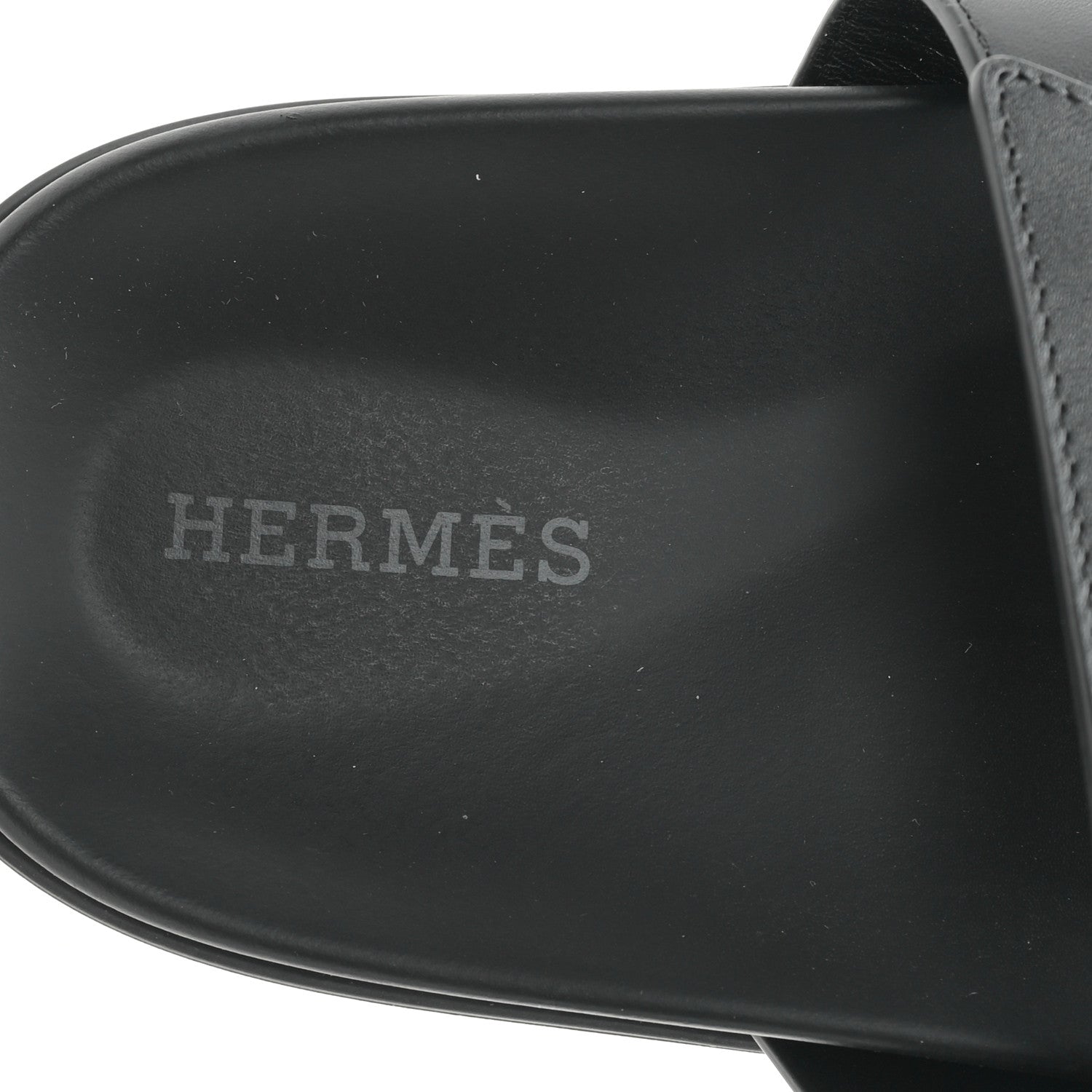 Hermes Calfskin Womens Chypre Sandals 36.5 Black 8 of 9