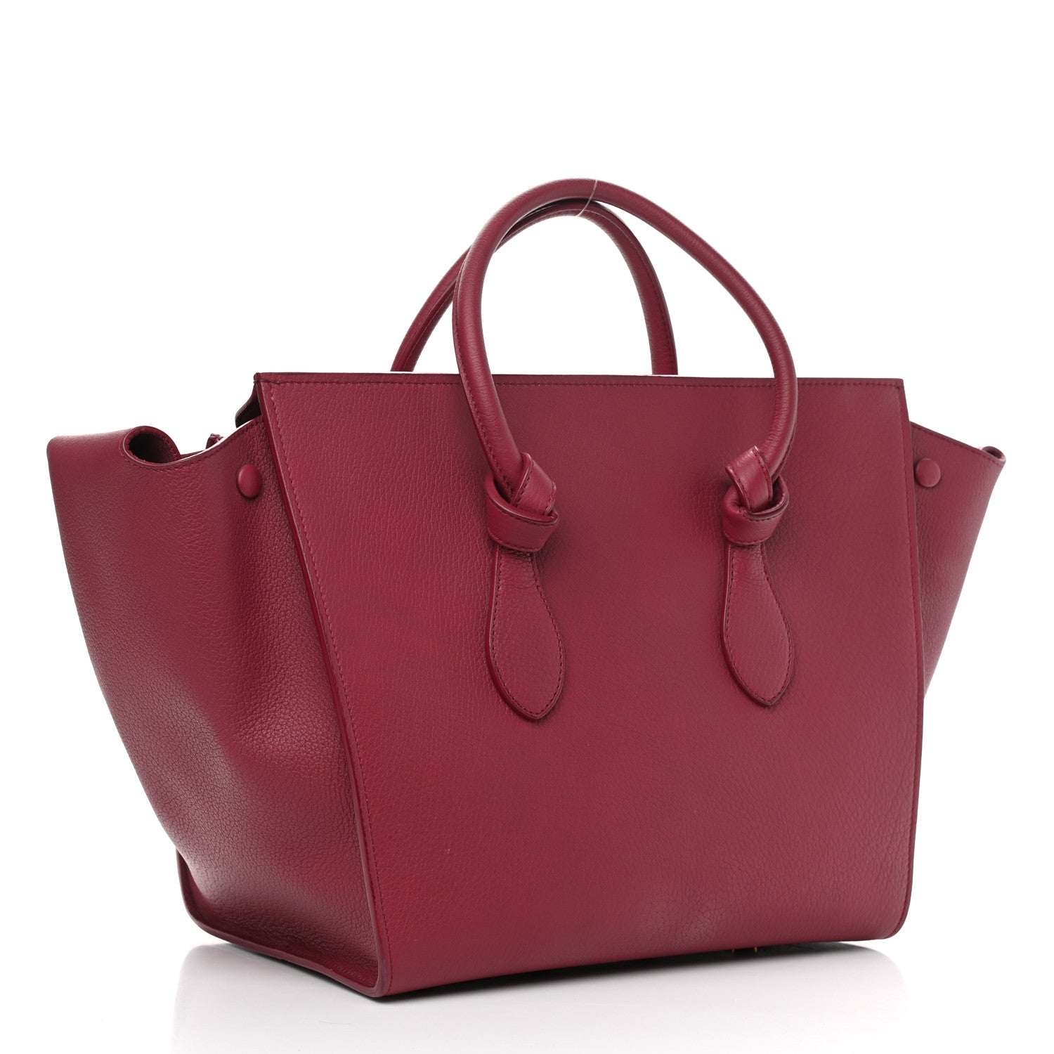 Celine Crisped Calfskin Small Tie Knot Tote Red 4 of 11