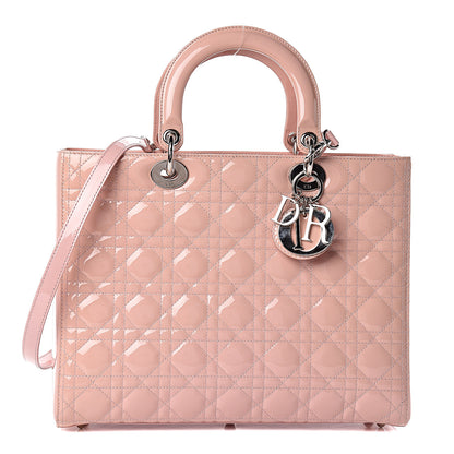 Christian Dior Patent Cannage Large Lady Dior Light Pink 1 of 11