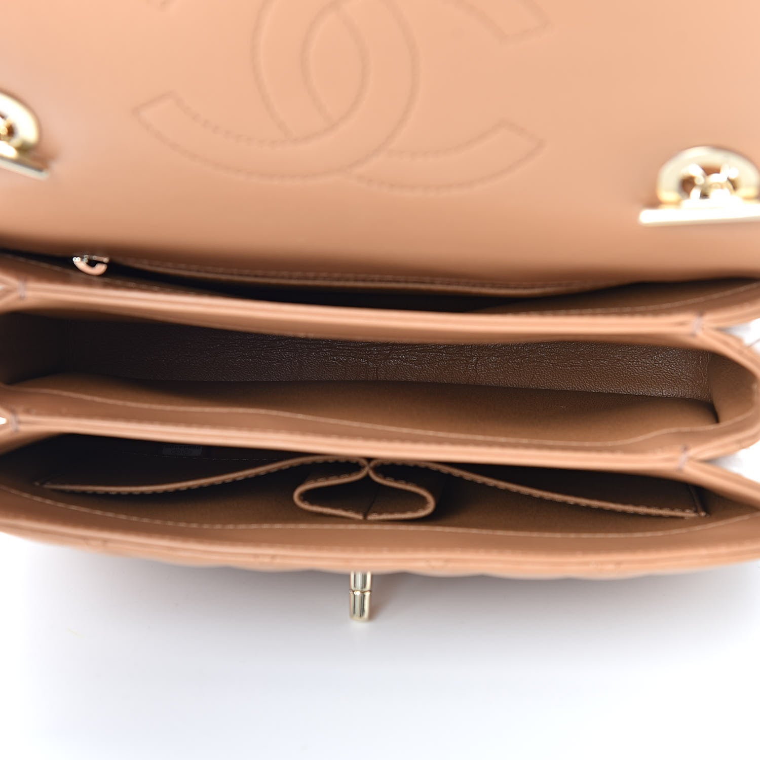 Chanel Lambskin Quilted Small Trendy CC Flap Dual Handle Bag Camel 5 of 13