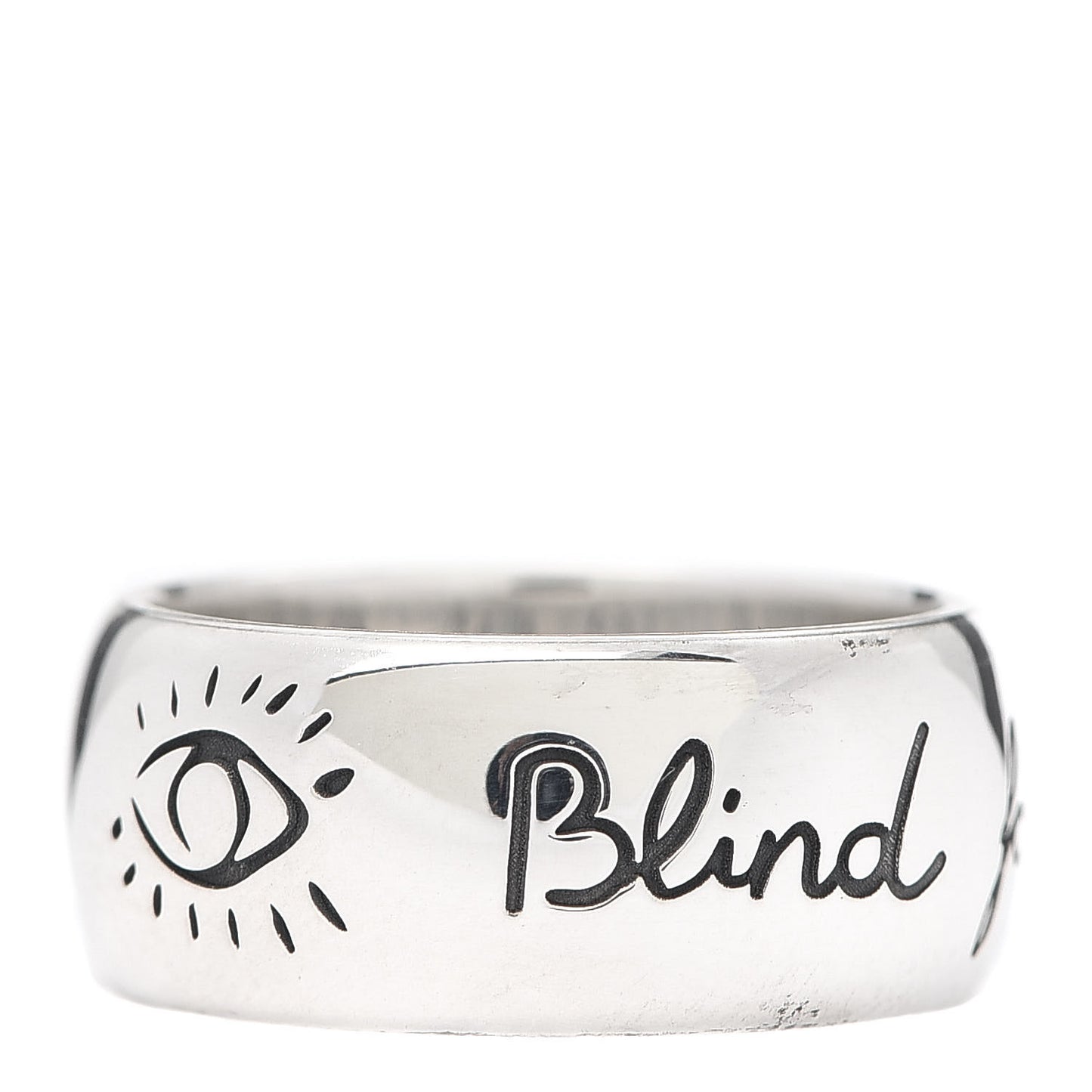 Sterling Silver Blind for Love Band Ring 56 7.5