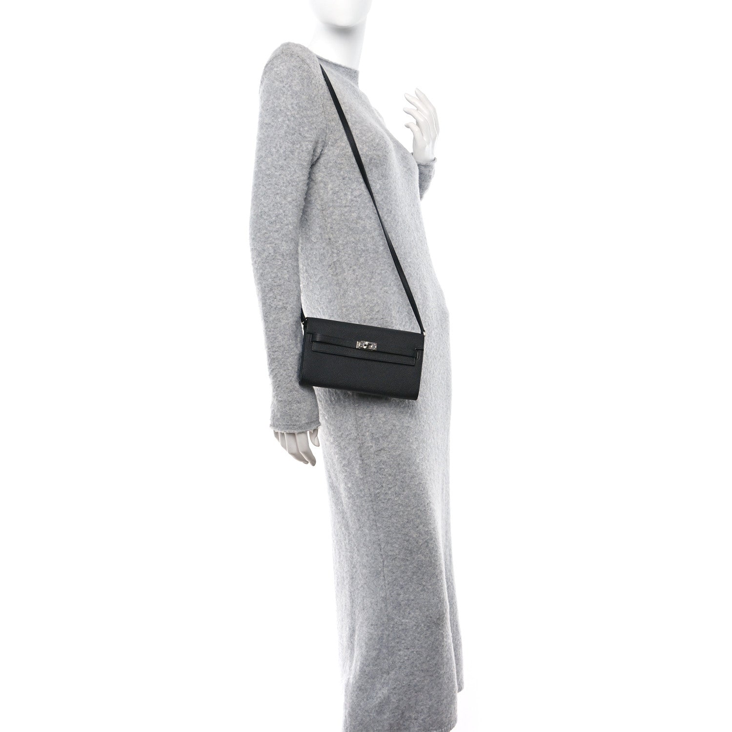 Hermes Epsom Kelly Wallet To Go Black 2 of 12