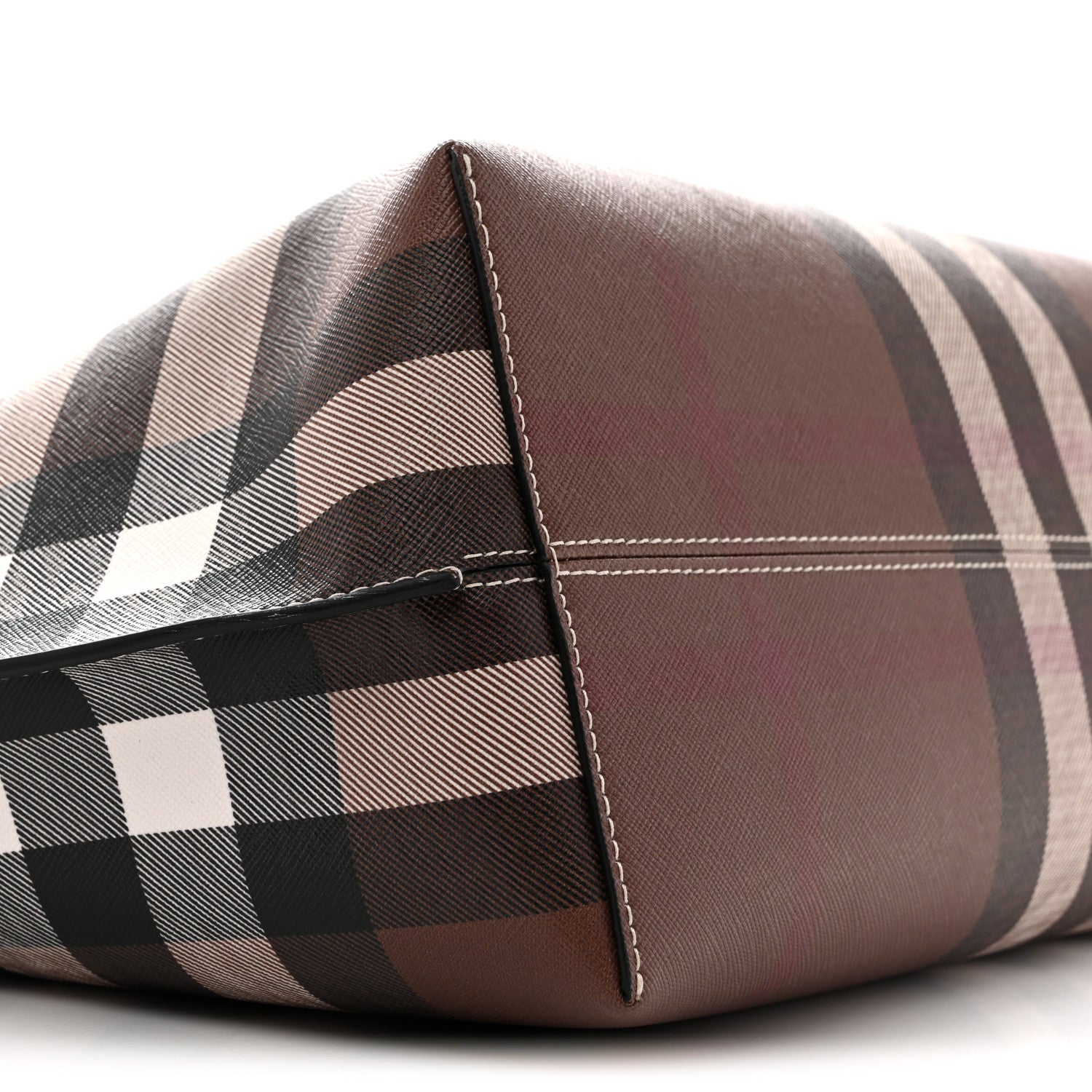 Burberry E-Canvas Check Medium Soft TB Tote Dark Birch Brown 9 of 10