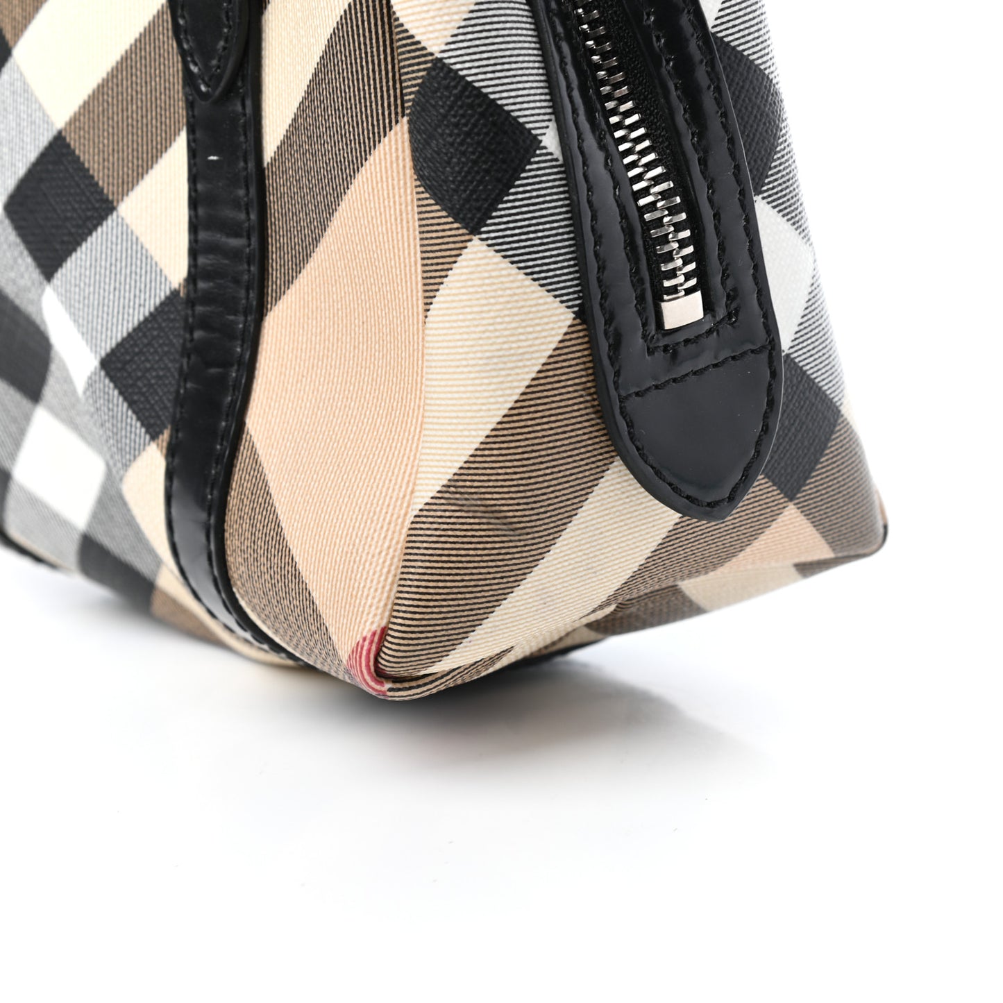 Patent Trim Nova Check Tote Black