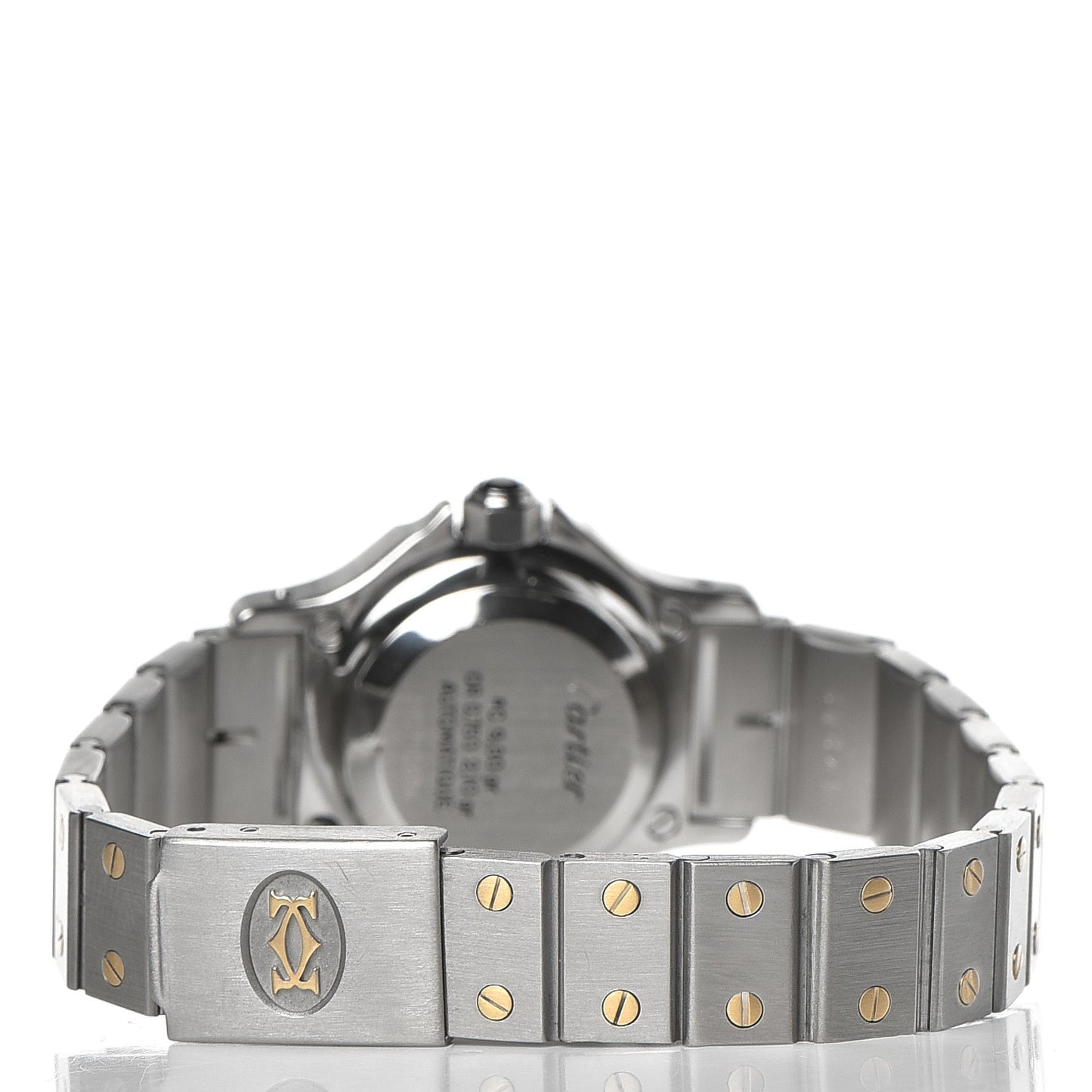 Stainless Steel 18K Yellow Gold 24mm Santos Octagon Automatic Watch