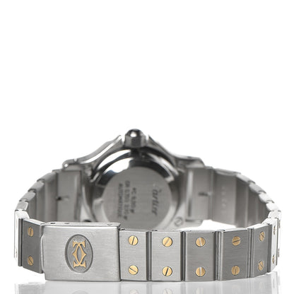 Cartier Stainless Steel 18K Yellow Gold 24mm Santos Octagon Automatic Watch 3 of 9
