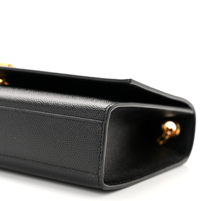 Saint Laurent Grain De Poudre Medium Classic Monogram Kate Satchel Black 9 of 9